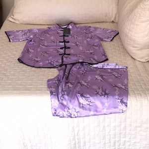 Lavender Satin  PJs NWT